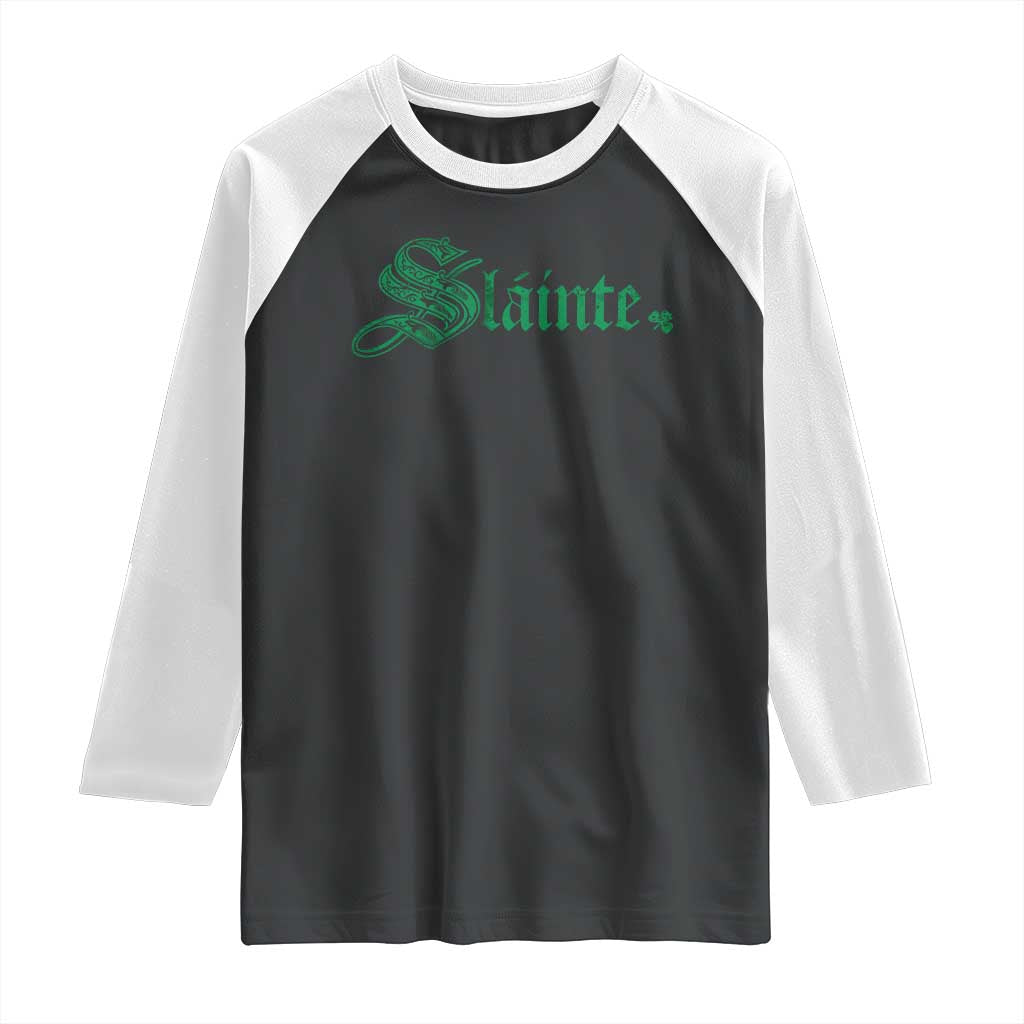 Irish Raglan Shirt Slainte Cheers Good Health Ireland