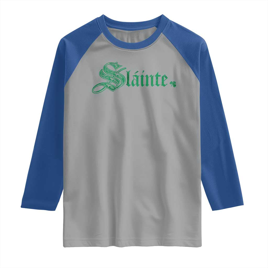 Irish Raglan Shirt Slainte Cheers Good Health Ireland