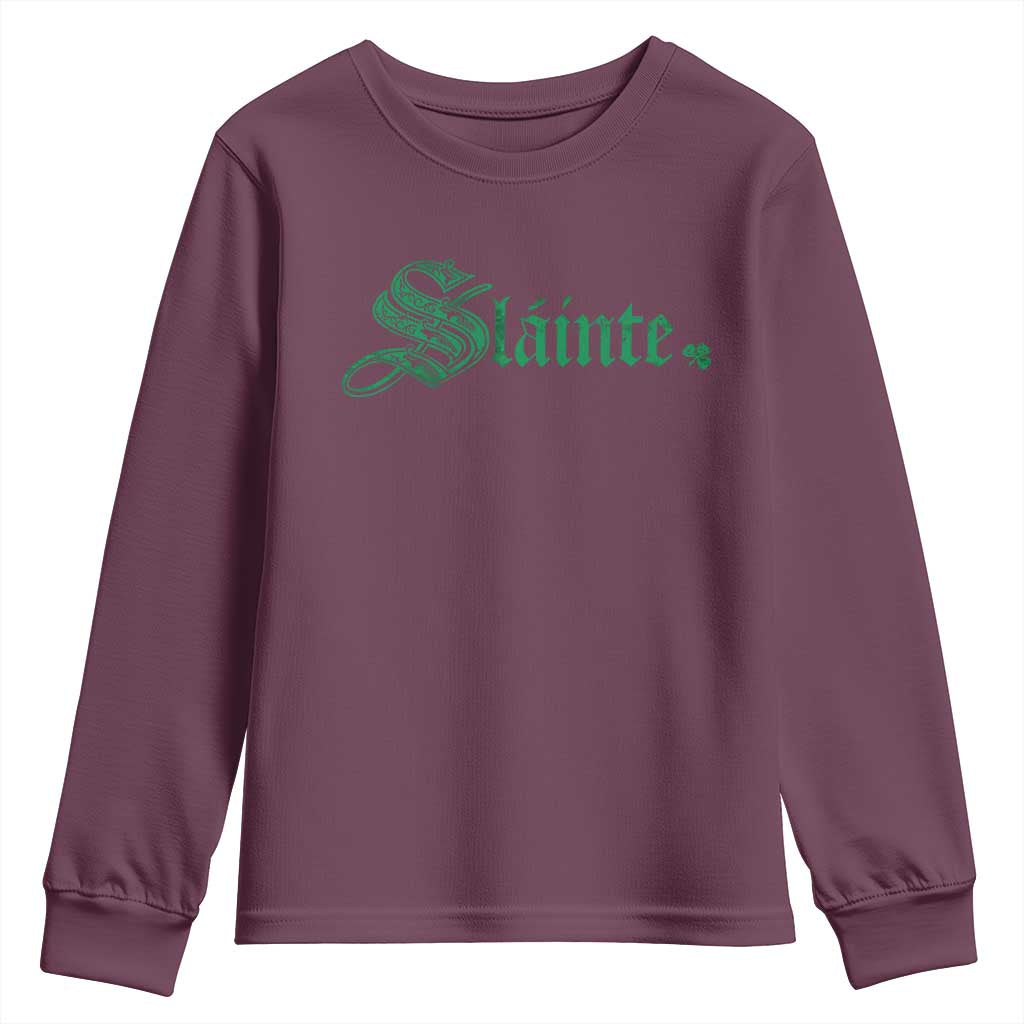 Irish Youth Sweatshirt Slainte Cheers Good Health Ireland