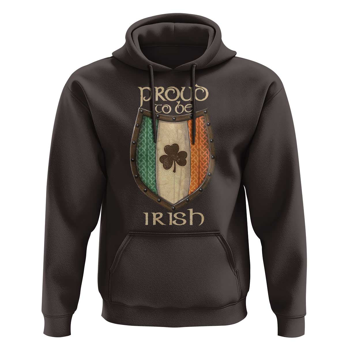 Proud To Be Irish Hoodie Celtic Shamrock Ireland Flag
