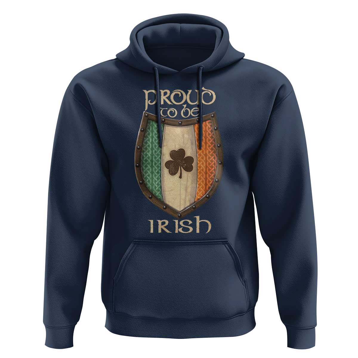 Proud To Be Irish Hoodie Celtic Shamrock Ireland Flag