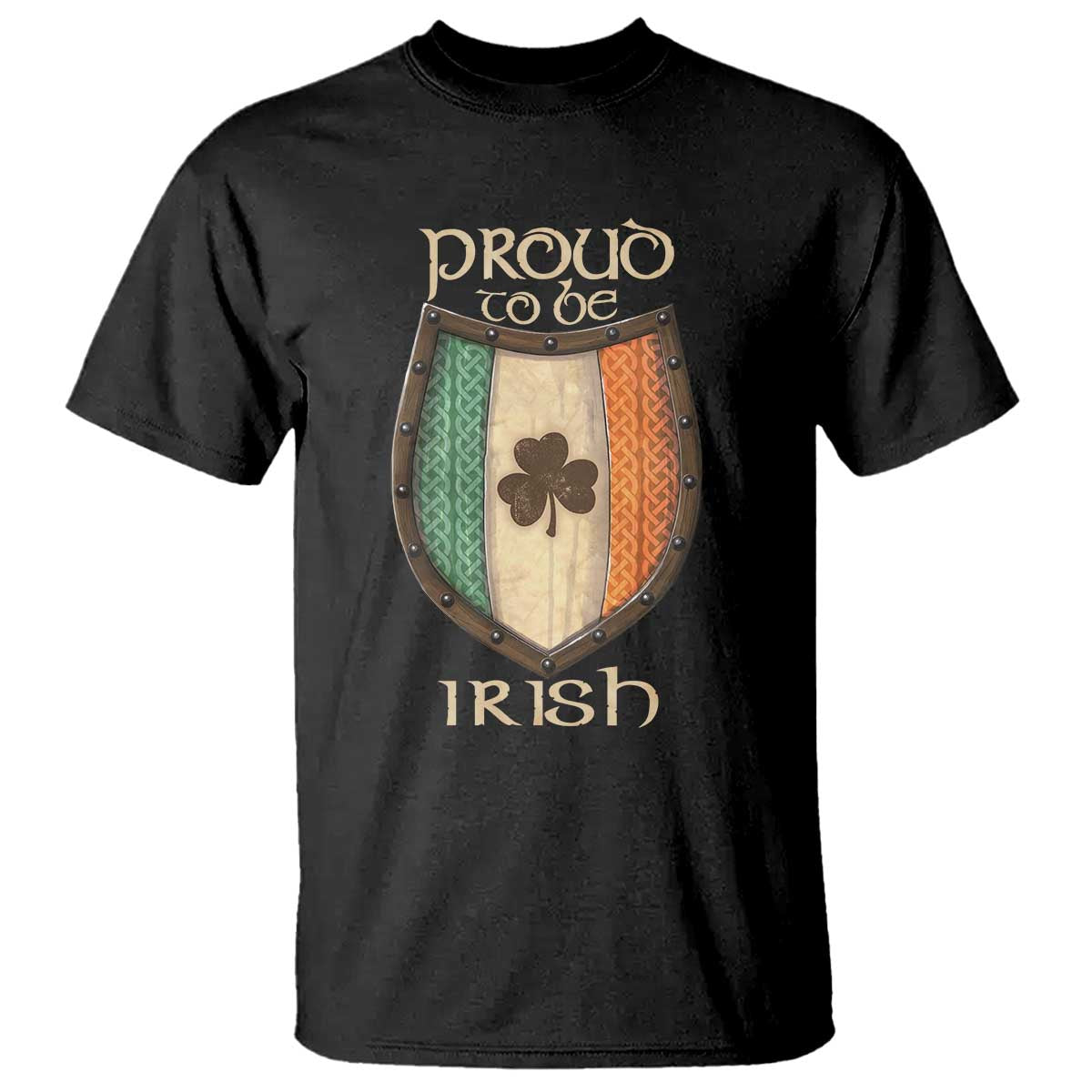 Proud To Be Irish T Shirt Celtic Shamrock Ireland Flag