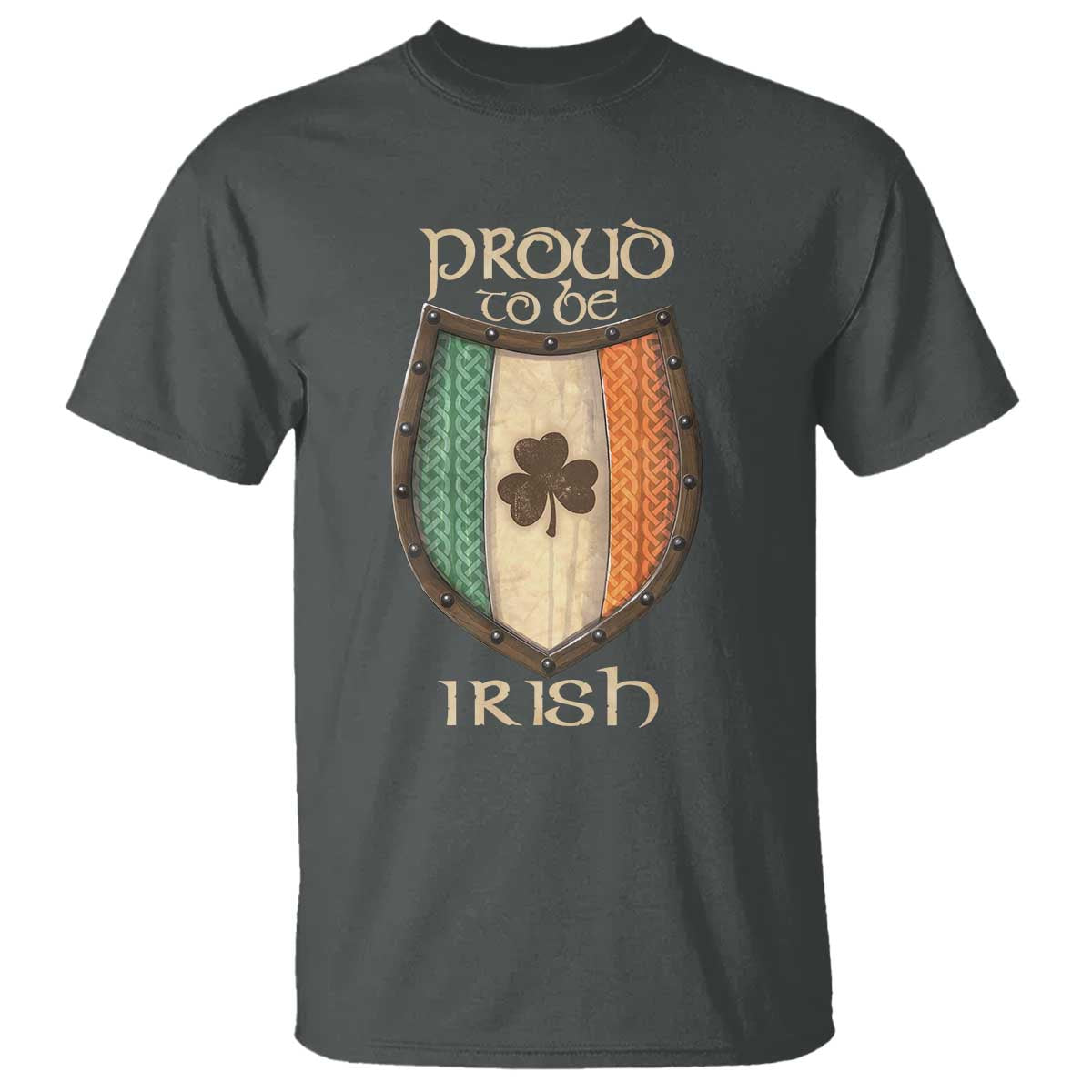 Proud To Be Irish T Shirt Celtic Shamrock Ireland Flag