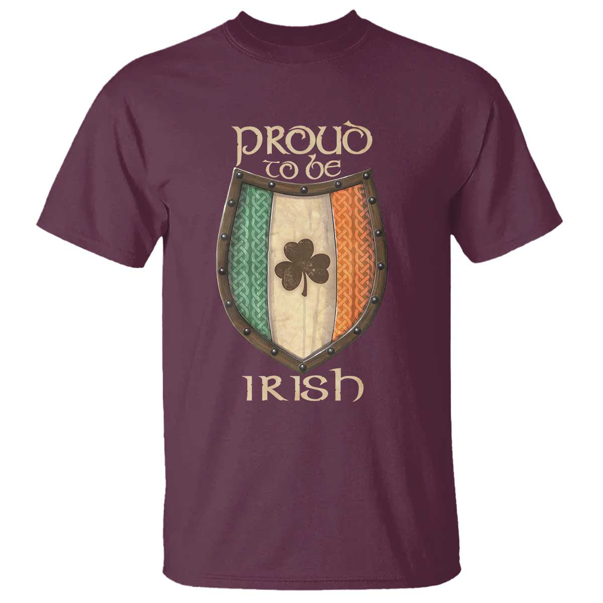 Proud To Be Irish T Shirt Celtic Shamrock Ireland Flag