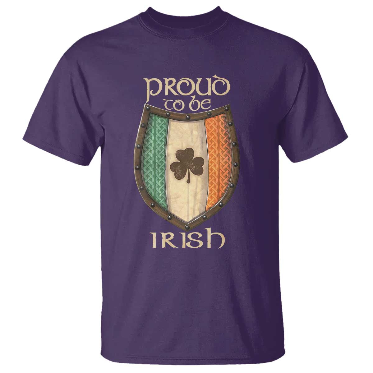 Proud To Be Irish T Shirt Celtic Shamrock Ireland Flag