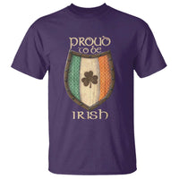 Proud To Be Irish T Shirt Celtic Shamrock Ireland Flag