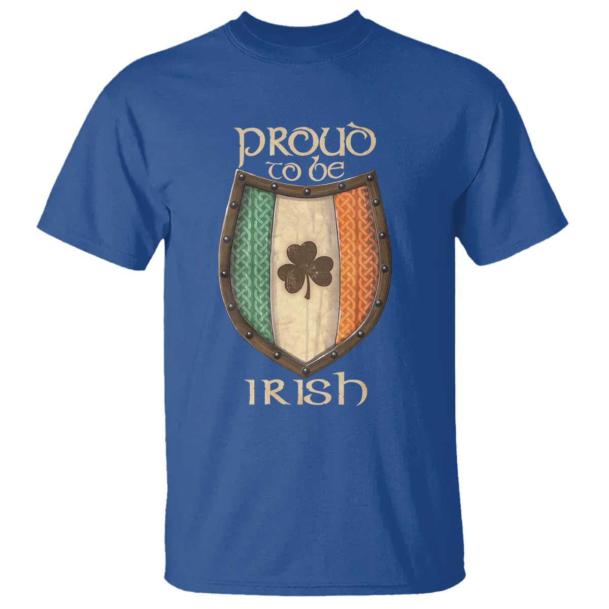 Proud To Be Irish T Shirt Celtic Shamrock Ireland Flag