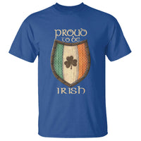 Proud To Be Irish T Shirt Celtic Shamrock Ireland Flag