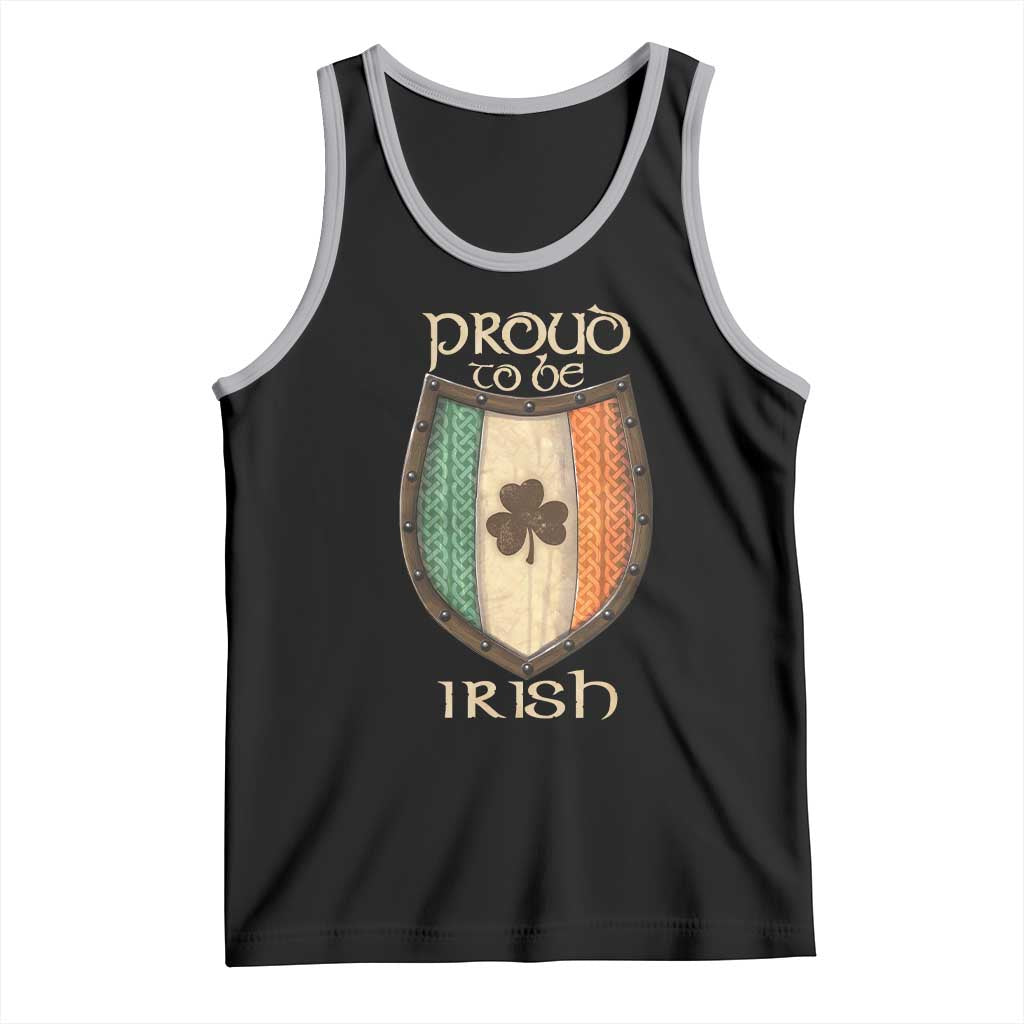 Proud To Be Irish Tank Top Celtic Shamrock Ireland Flag
