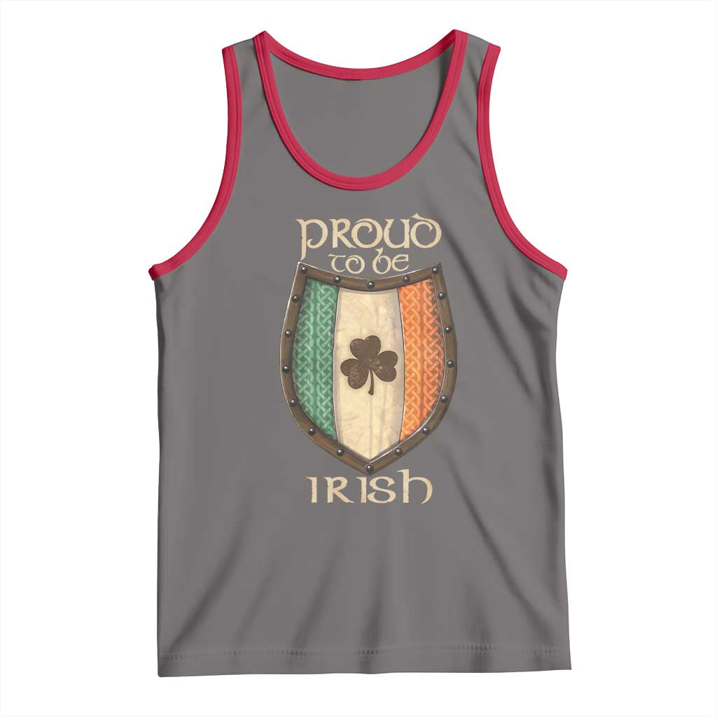 Proud To Be Irish Tank Top Celtic Shamrock Ireland Flag