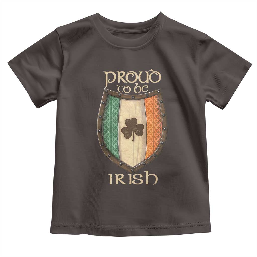 Proud To Be Irish Toddler T Shirt Celtic Shamrock Ireland Flag