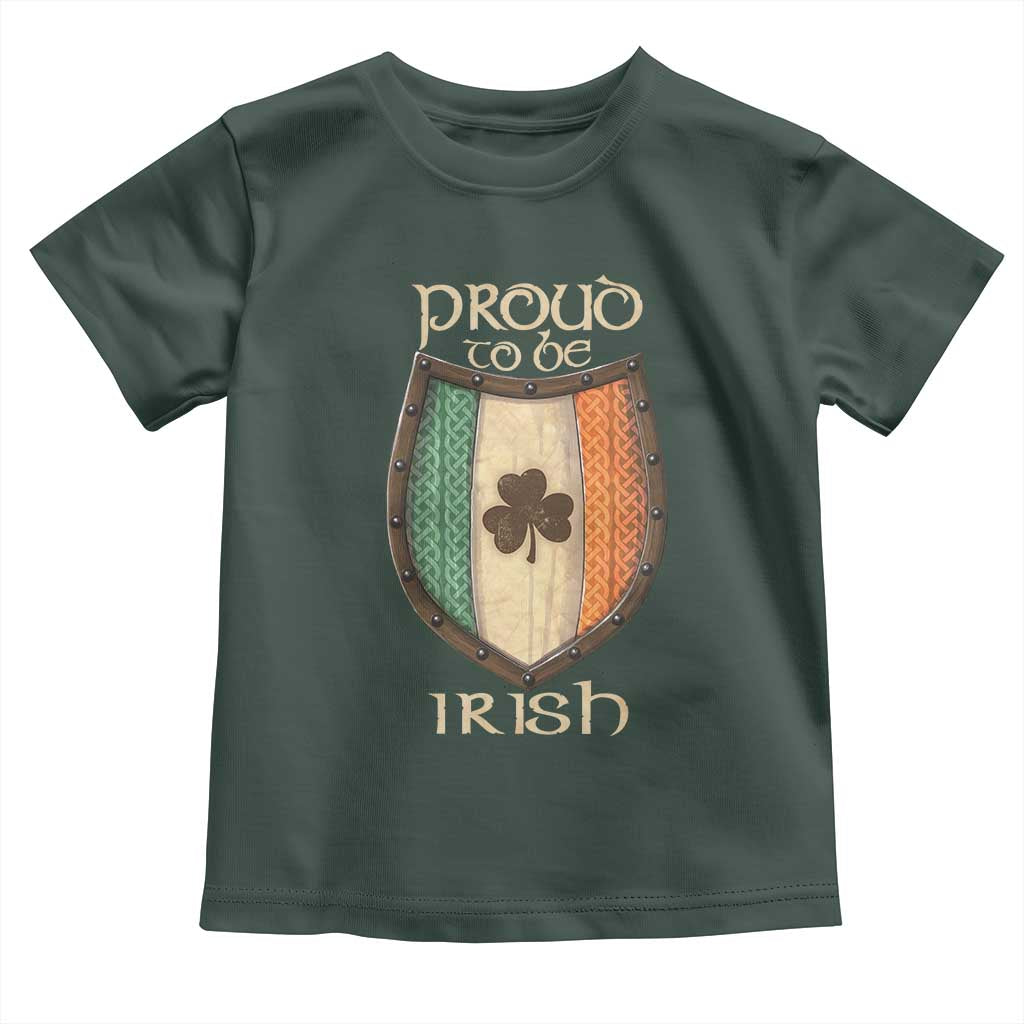 Proud To Be Irish Toddler T Shirt Celtic Shamrock Ireland Flag