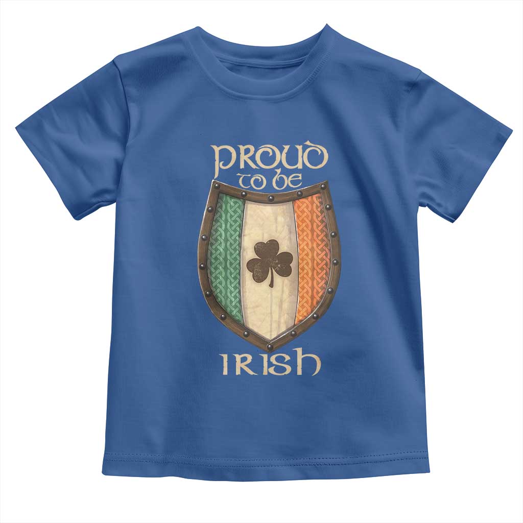 Proud To Be Irish Toddler T Shirt Celtic Shamrock Ireland Flag
