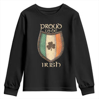 Proud To Be Irish Youth Sweatshirt Celtic Shamrock Ireland Flag