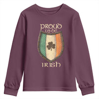 Proud To Be Irish Youth Sweatshirt Celtic Shamrock Ireland Flag
