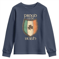Proud To Be Irish Youth Sweatshirt Celtic Shamrock Ireland Flag