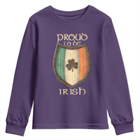 Proud To Be Irish Youth Sweatshirt Celtic Shamrock Ireland Flag