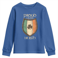 Proud To Be Irish Youth Sweatshirt Celtic Shamrock Ireland Flag