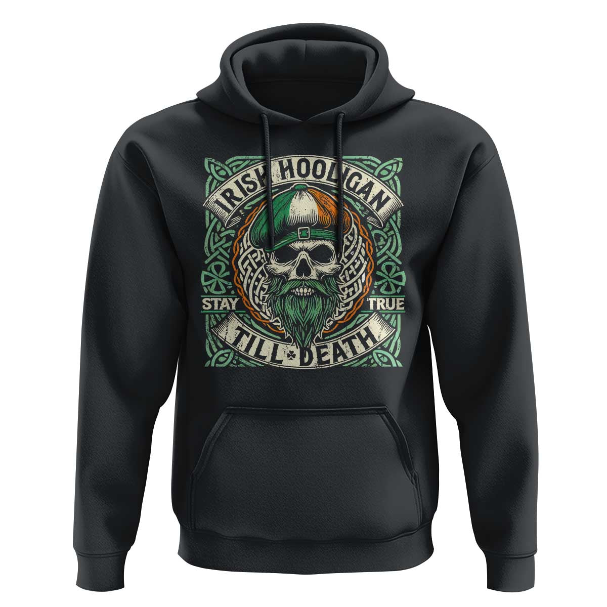 Irish Pride Hoodie Irish Hooligan Ireland Flag Skull