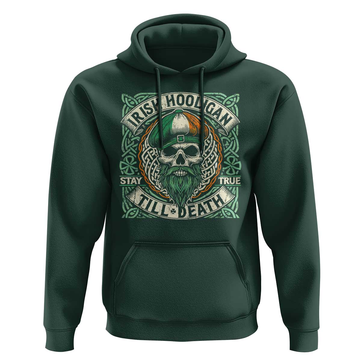 Irish Pride Hoodie Irish Hooligan Ireland Flag Skull