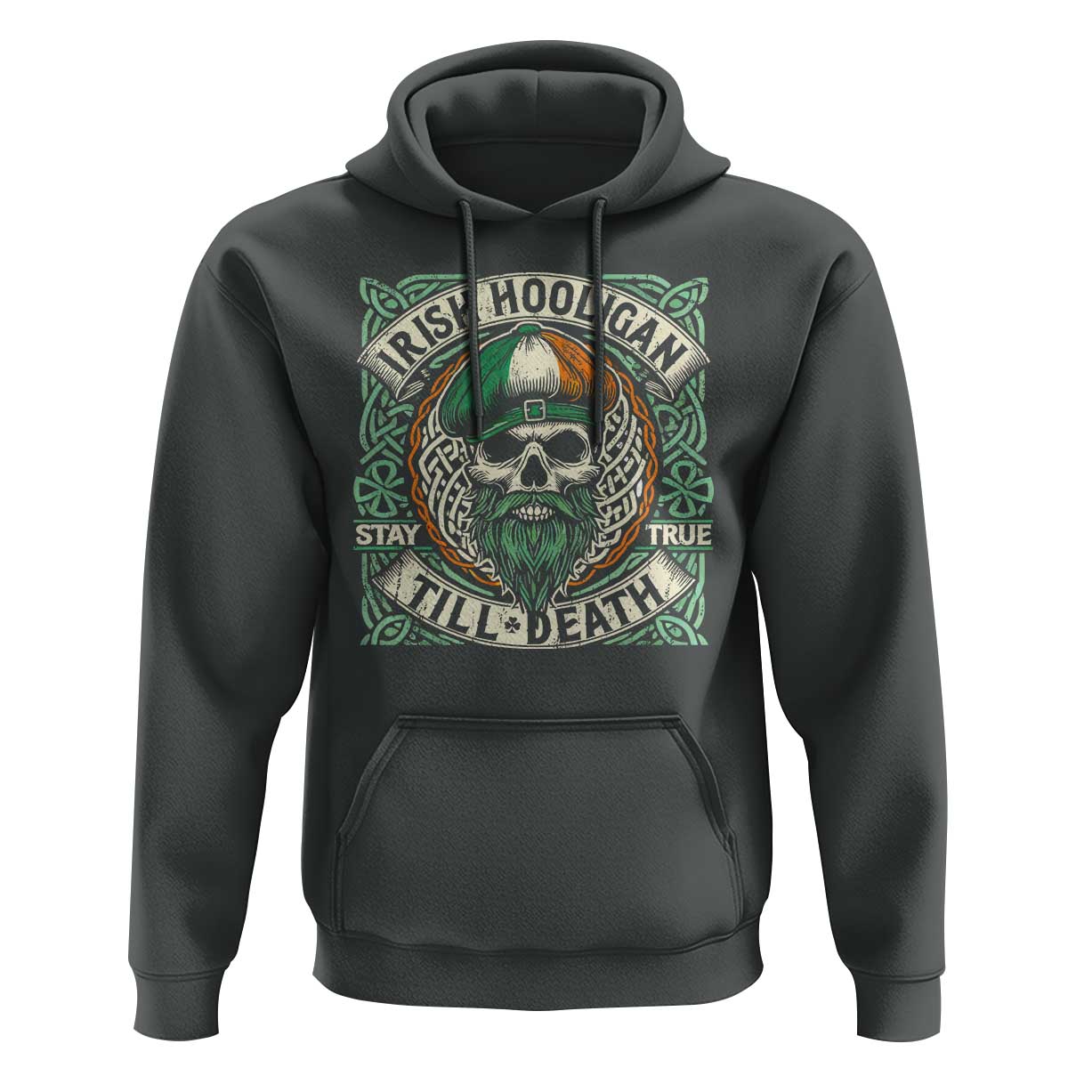 Irish Pride Hoodie Irish Hooligan Ireland Flag Skull