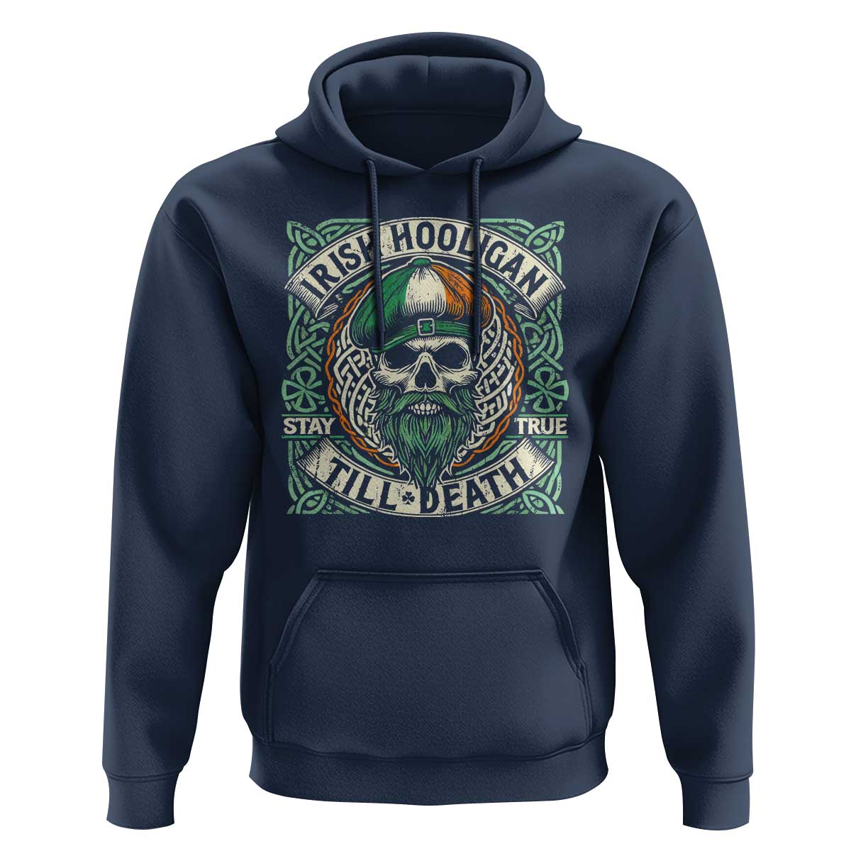 Irish Pride Hoodie Irish Hooligan Ireland Flag Skull
