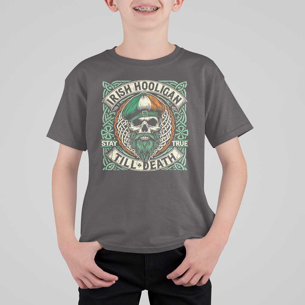 Irish Pride T Shirt For Kid Irish Hooligan Ireland Flag Skull