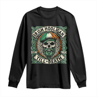 Irish Pride Long Sleeve Shirt Irish Hooligan Ireland Flag Skull