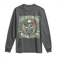 Irish Pride Long Sleeve Shirt Irish Hooligan Ireland Flag Skull