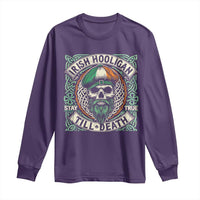 Irish Pride Long Sleeve Shirt Irish Hooligan Ireland Flag Skull