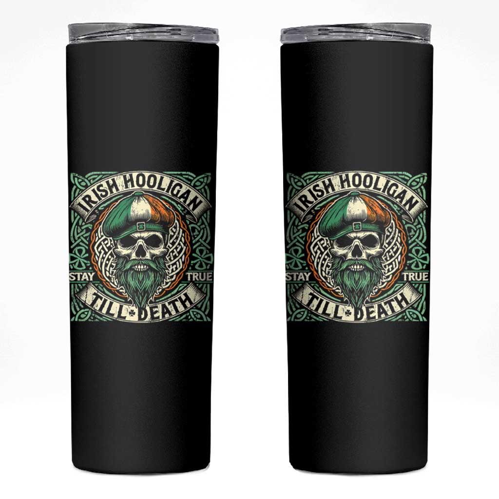 Irish Pride Skinny Tumbler Irish Hooligan Ireland Flag Skull