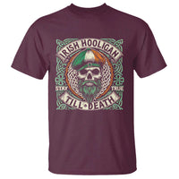 Irish Pride T Shirt Irish Hooligan Ireland Flag Skull