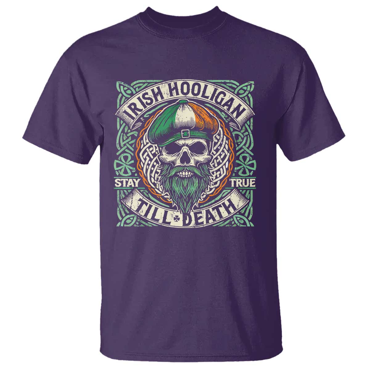 Irish Pride T Shirt Irish Hooligan Ireland Flag Skull