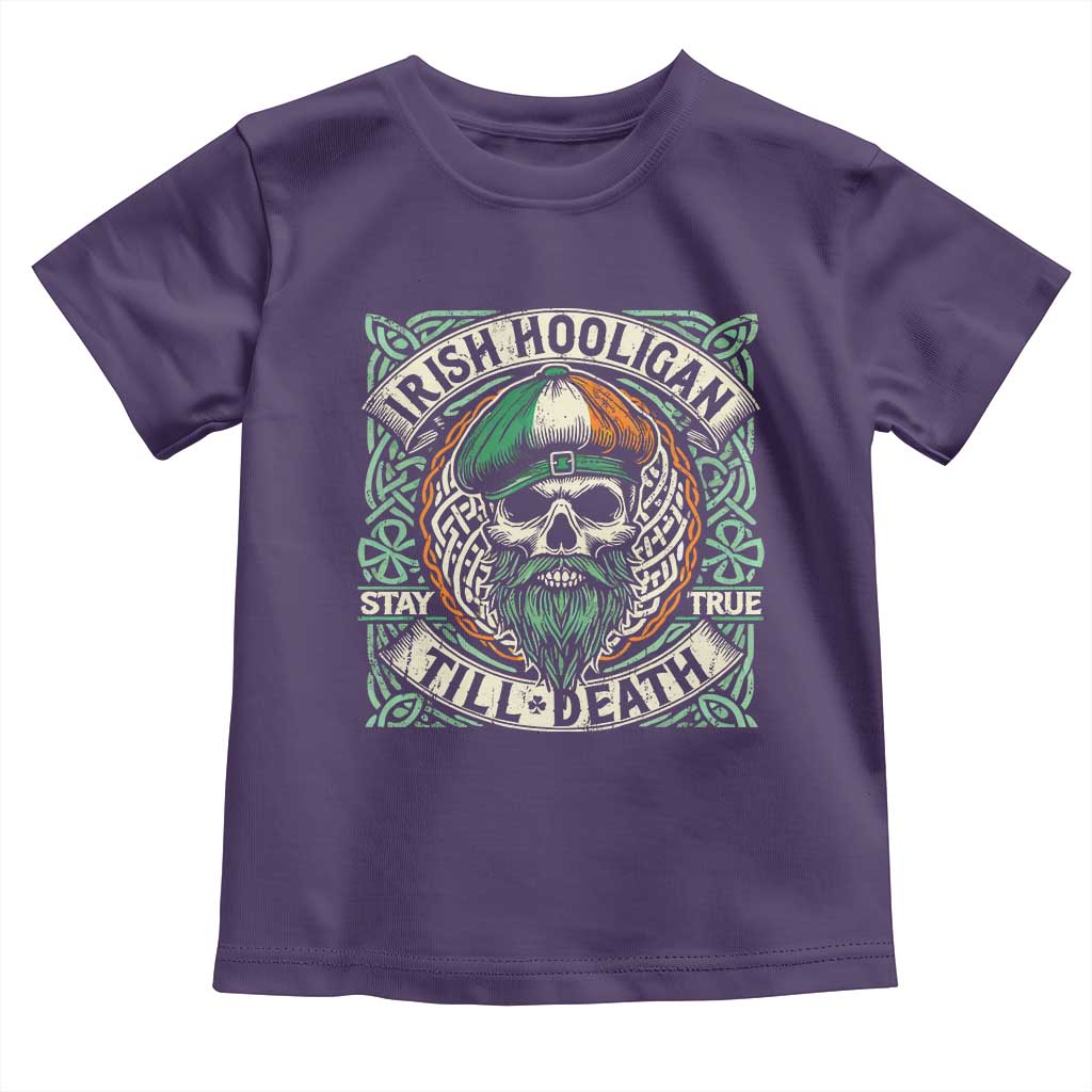 Irish Pride Toddler T Shirt Irish Hooligan Ireland Flag Skull