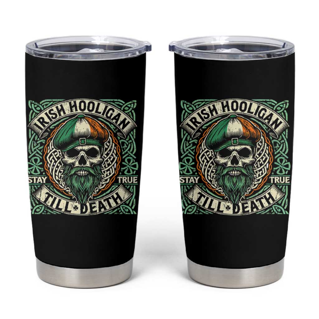 Irish Pride Tumbler Cup Irish Hooligan Ireland Flag Skull