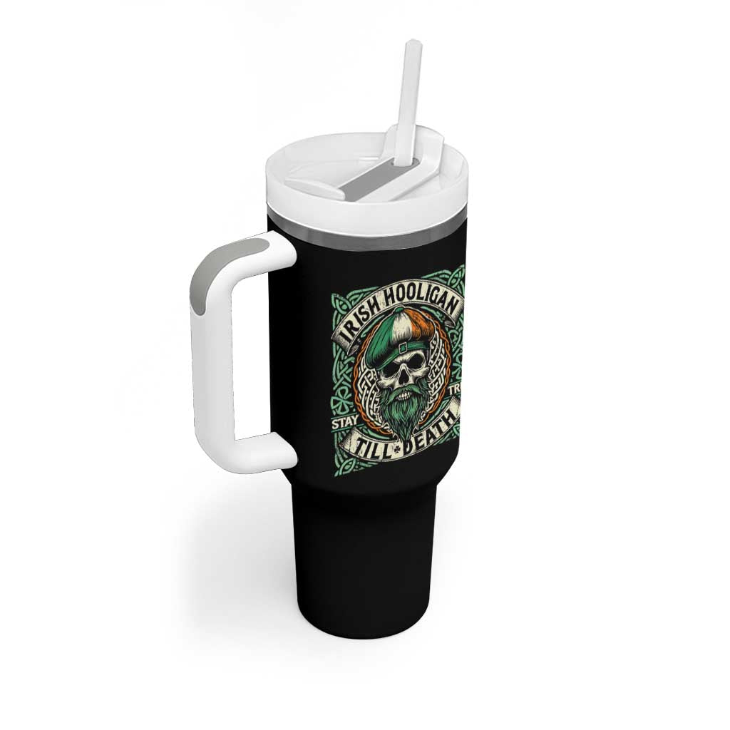 Irish Pride Tumbler With Handle Irish Hooligan Ireland Flag Skull
