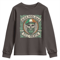 Irish Pride Youth Sweatshirt Irish Hooligan Ireland Flag Skull