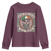 Irish Pride Youth Sweatshirt Irish Hooligan Ireland Flag Skull