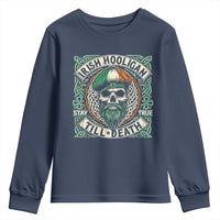 Irish Pride Youth Sweatshirt Irish Hooligan Ireland Flag Skull