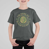 Irish Pride T Shirt For Kid I May Be Here But My Heart Is In Ireland