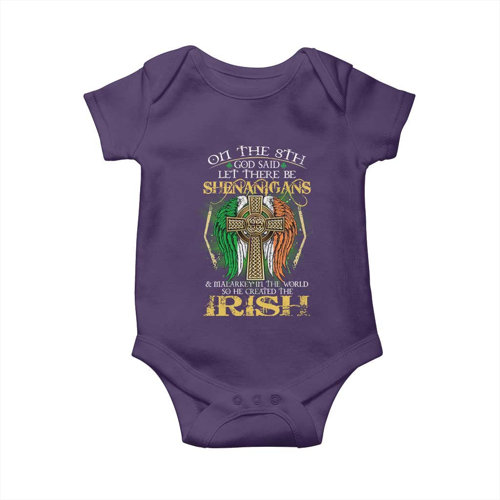Irish Pride Baby Onesie God Said Let There Be Shenanigans And Malarkey In The World So He Created The Irish