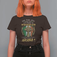 Irish Pride T Shirt For Women God Said Let There Be Shenanigans And Malarkey In The World So He Created The Irish