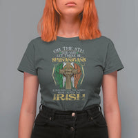 Irish Pride T Shirt For Women God Said Let There Be Shenanigans And Malarkey In The World So He Created The Irish