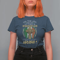 Irish Pride T Shirt For Women God Said Let There Be Shenanigans And Malarkey In The World So He Created The Irish