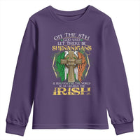 Irish Pride Youth Sweatshirt God Said Let There Be Shenanigans And Malarkey In The World So He Created The Irish
