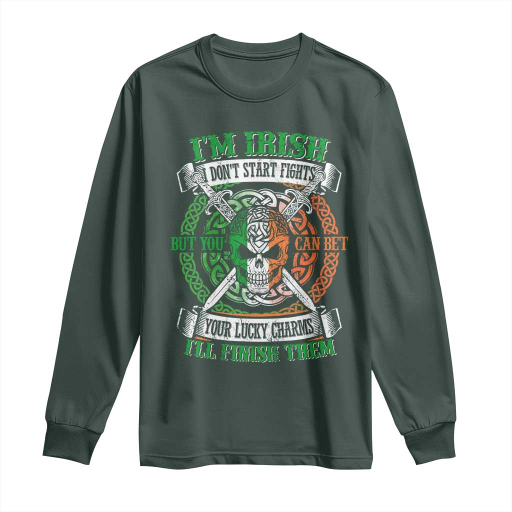Irish Pride Long Sleeve Shirt You Can Bet Your Lucky Charms I'll Finish Them