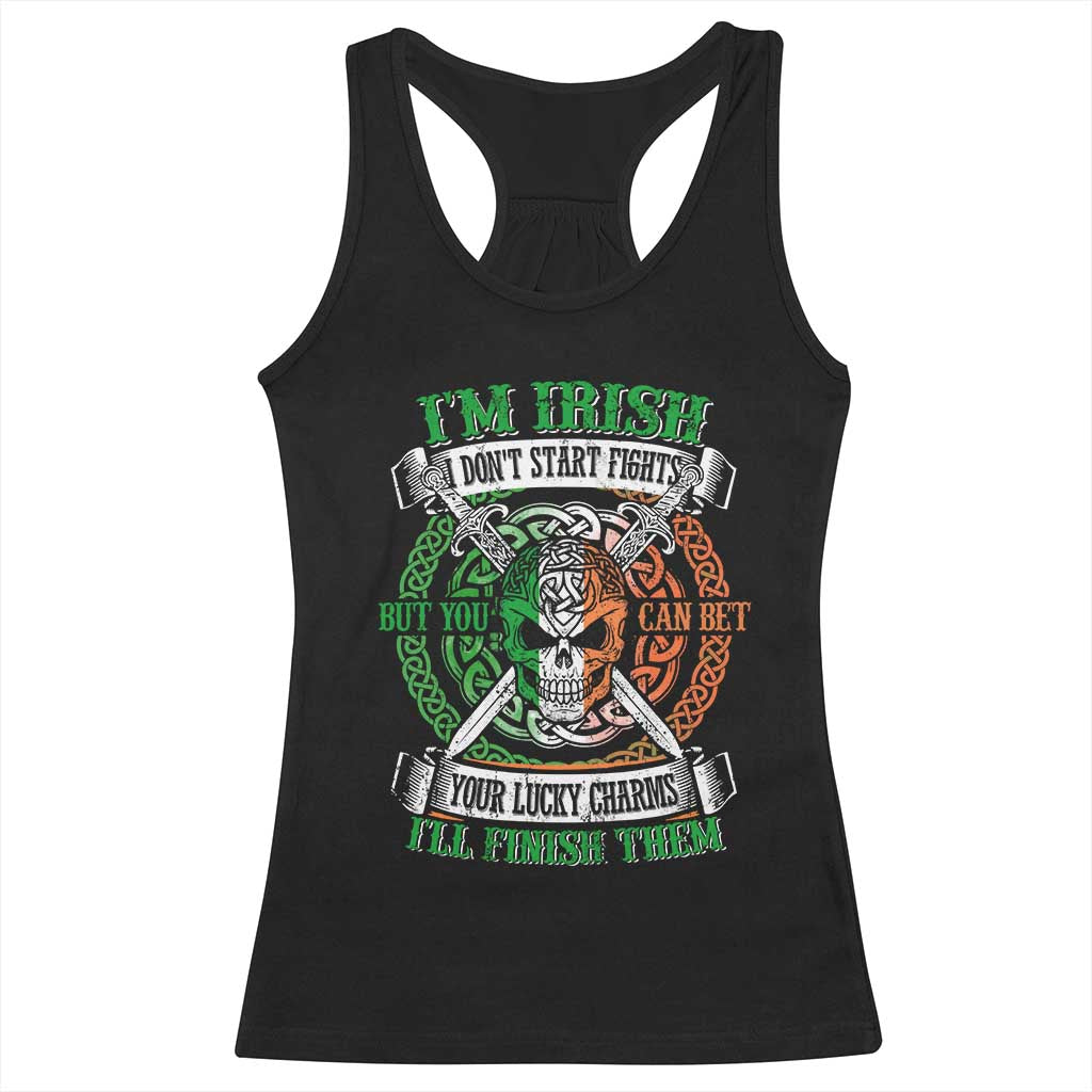 Irish Pride Racerback Tank Top You Can Bet Your Lucky Charms I'll Finish Them