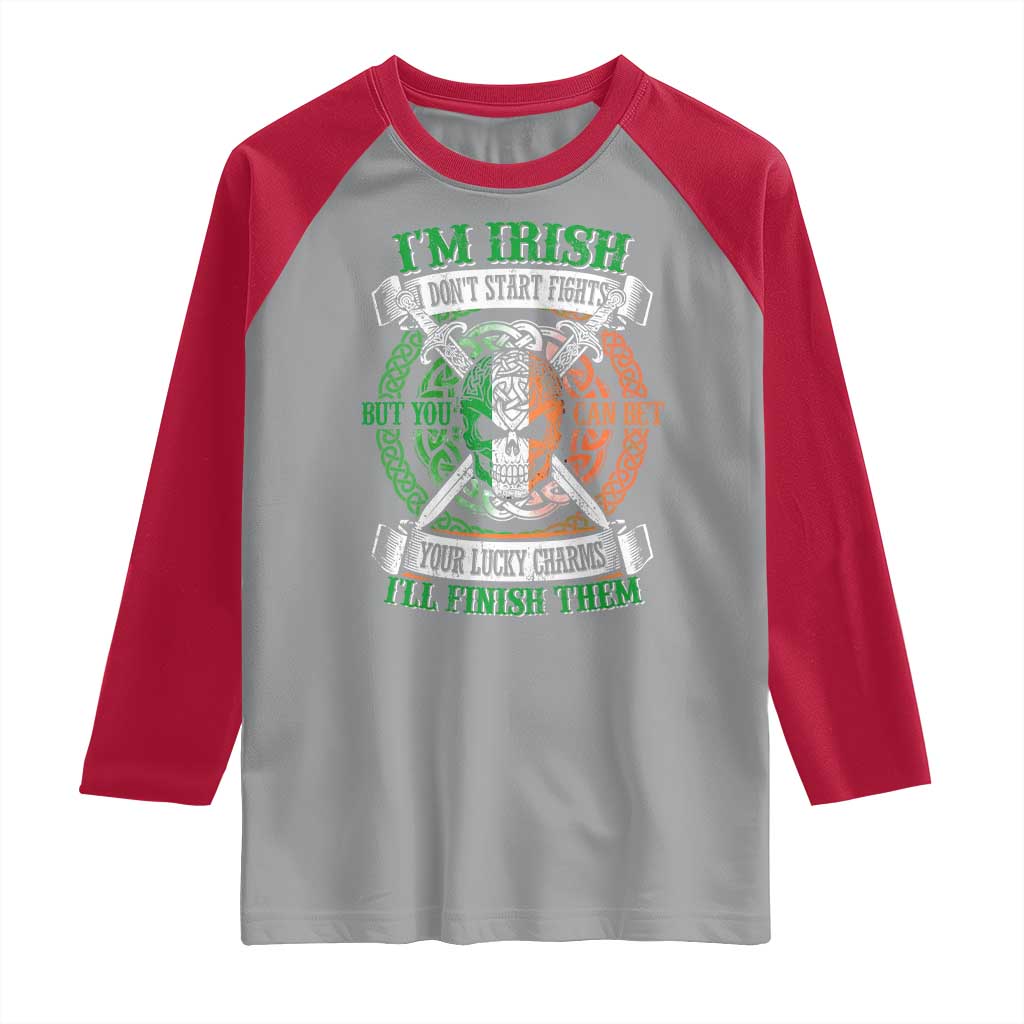Irish Pride Raglan Shirt You Can Bet Your Lucky Charms I'll Finish Them