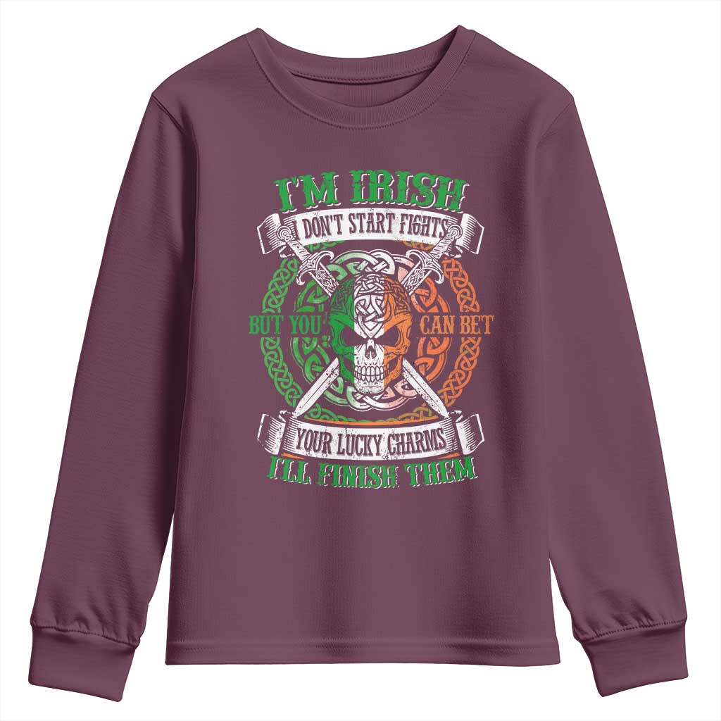 Irish Pride Youth Sweatshirt You Can Bet Your Lucky Charms I'll Finish Them