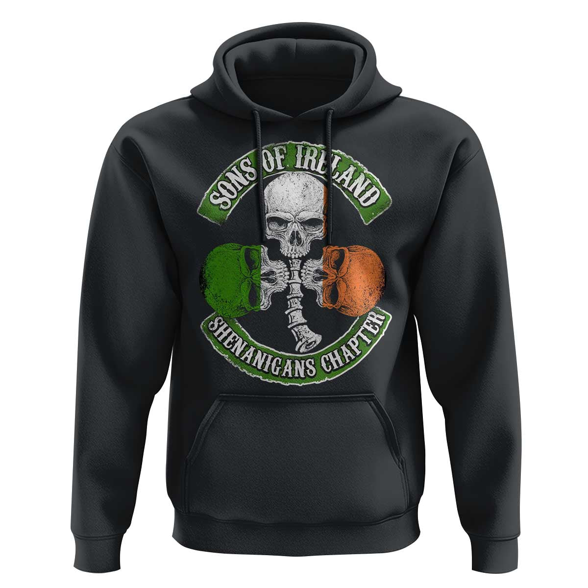 Irish Pride Hoodie Sons Of Ireland Shenanigans Chapter Skull Shamrock